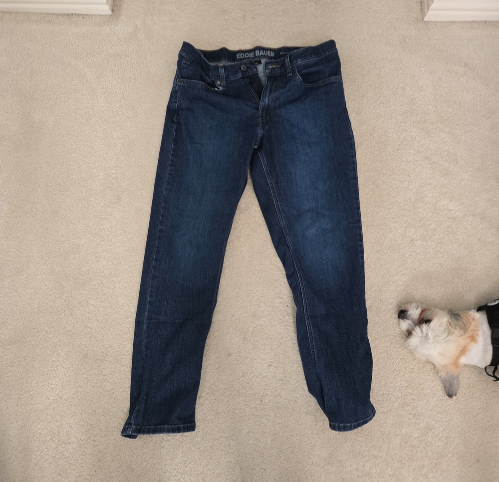 Eddie Bauer Women's Dark Indigo Straight Jeans 34x29